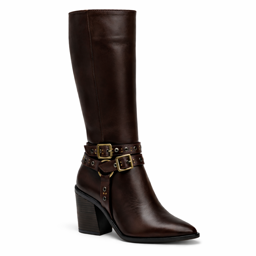 Bota Alessia de Piel chocolate