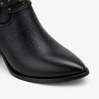 Bota Évora Negro de Piel | Tacón 8 cm