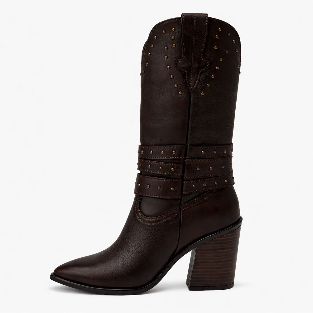 Bota Évora Moka de Piel | Tacón 8 cm