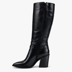 Bota Alessia de Piel Negra | Tacón 8 cm