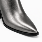 Bota Évora Plata de Piel | Tacón 8 cm