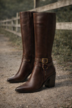 Bota Alessia de Piel chocolate